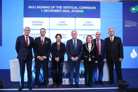 Memorandum de înțelegere între OTS gaze și companiile din domeniul energiei din Bulgaria, Grecia, România și Ungaria pentru dezvoltarea „Coridorului Vertical” coridorul vertical semnatari ion sterian transgaz - em360