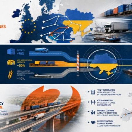 Coridoarele UE-Ucraina arată dependența economică a Ucrainei de rutele europene em360