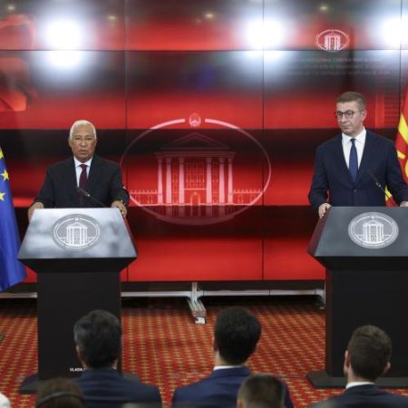 António Costa spune că Macedonia de Nord trebuie să adopte amendamentele constituționale pentru a avansa spre Uniunea Europeană em360