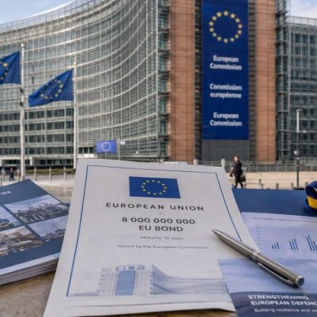 Comisia Europeană împrumută 8 miliarde de euro prin obligațiuni ale Uniunii Europene pentru priorități politice, Ucraina și apărare em360